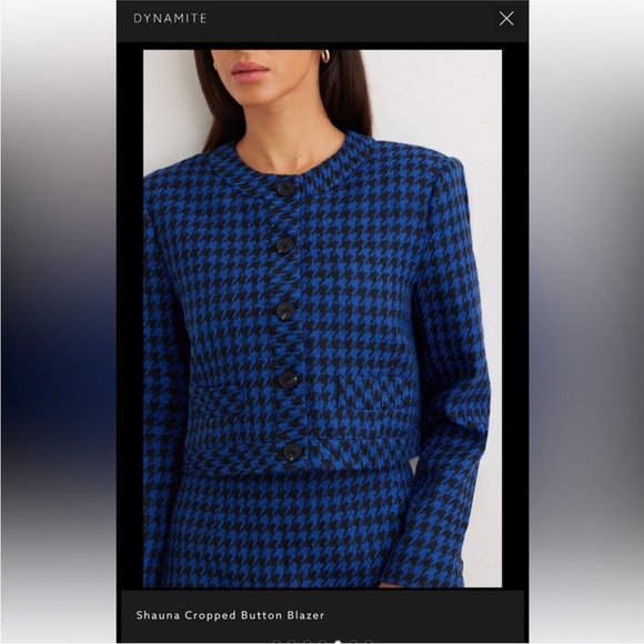 Dynamite Houndstooth crop jacket large - Picture 3 of 4